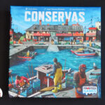 Conservas Schachtel auf schwarzem Hintergrund