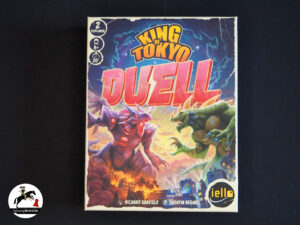 King of Tokyo Schachtel auf schwarzem Hintergrund